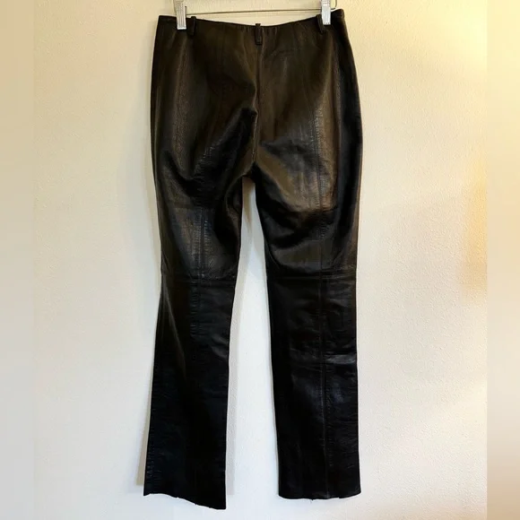 Vintage Black Leather Pants - Picture 7 of 8